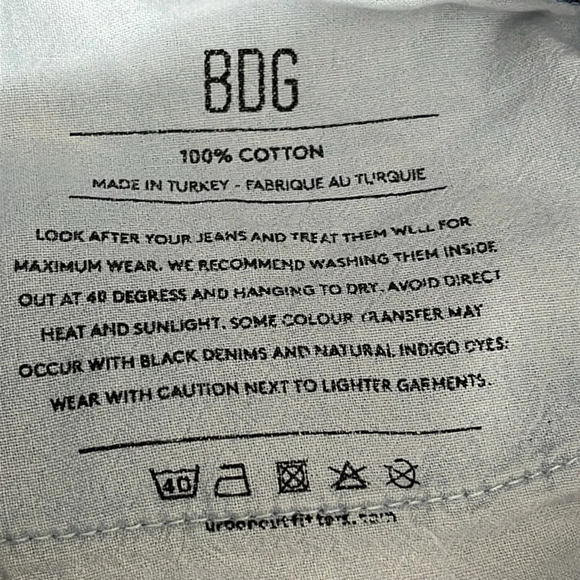 BDG Cotton Button Fly Dad Jeans - Size 30/30 - Picture 7 of 10